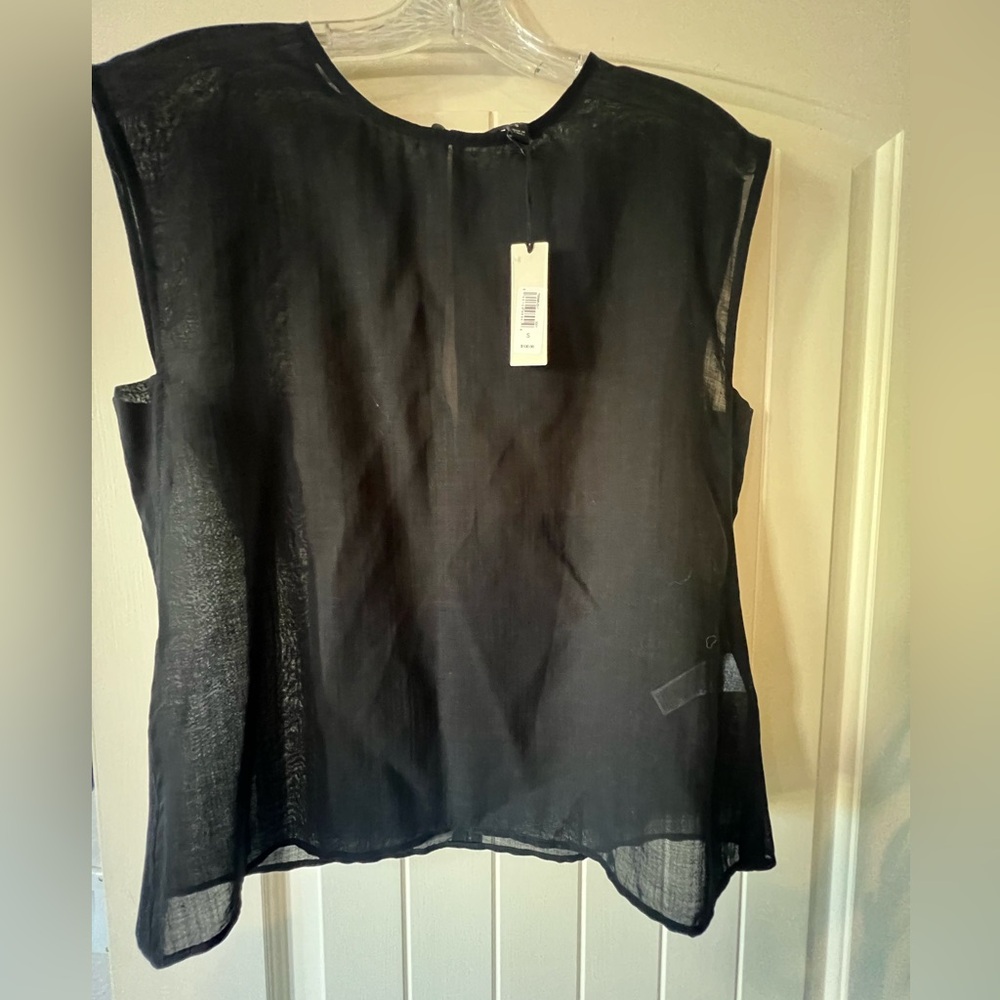 NWT Elegant Black Sheer Women's Top